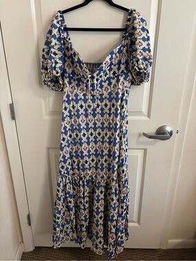 ZARA PRINTED MAXI DRESS BLUE -REF Elegant Blue Patterned Maxi summer beach Dress